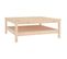 Table Basse, Table De Salon 100x100x40 Cm Bois Massif De Pin