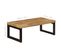 Table Basse, Table De Salon 100x50x35 Cm Bois De Manguier Solide Et Acier