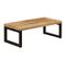 Table Basse, Table De Salon 100x50x35 Cm Bois De Manguier Solide Et Acier