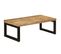 Table Basse, Table De Salon 100x50x35 Cm Bois De Manguier Solide Et Acier