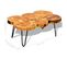 Table Basse, Table De Salon 35 Cm 6 Troncs Bois 90x60x35 Cm