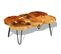 Table Basse, Table De Salon 35 Cm 6 Troncs Bois 90x60x35 Cm