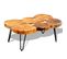 Table Basse, Table De Salon 35 Cm 6 Troncs Bois 90x60x35 Cm