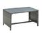 Table Basse, Table De Salon Anthracite 70x40x38 Cm Résine Tressée