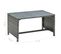 Table Basse, Table De Salon Anthracite 70x40x38 Cm Résine Tressée