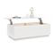 Table Basse, Table De Salon Blanc 100x50x35 Cm Bois Massif De Pin