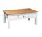 Table Basse, Table De Salon Blanc 100x60x45 Cm Pin Massif Assortiment Panama
