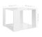Table Basse, Table De Salon Blanc Brillant 40x40x30 Cm Bois D'ingénierie