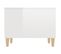 Table Basse, Table De Salon Blanc Brillant 60x44,5x45 Cm Bois D'ingénierie