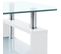 Table Basse, Table De Salon Blanc Et Transparent 95x55x40 Cm Verre Trempé