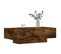 Table Basse, Table De Salon Chêne Fumé 100x49,5x31 Cm Bois D'ingénierie