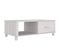 Table Basse, Table De Salon Blanc 100x55x35 Cm Bois Massif De Pin