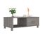 Table Basse, Table De Salon Gris Clair 100x55x35 Cm Bois Massif De Pin