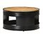 Table Basse, Table De Salon Noir 68x68x36 Cm Bois Massif De Manguier Brut