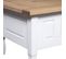 Table Basse, Table De Salon Pin Mexicain Gamme Corona Blanc 100x55x44 Cm