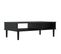 Table Basse, Table De Salon Aspect Rotin Noir 100x55x33 Cm Bois Massif