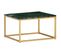 Table Basse, Table De Salon Vert 60x60x35 Cm Pierre Véritable Et Texture Marbre