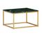 Table Basse, Table De Salon Vert 60x60x35 Cm Pierre Véritable Et Texture Marbre