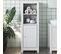 Armoire De Salle De Bain - Armoire De Toilette - Meuble De Rangement Blanc 40x34x110 Cm Pin Massif