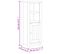 Armoire De Salle De Bain - Armoire De Toilette - Meuble De Rangement Blanc 40x34x110 Cm Pin Massif