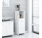 Armoire De Salle De Bain - Armoire De Toilette - Meuble De Rangement Blanc Brillant 30x30x95 Cm