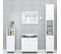 Armoire De Salle De Bain - Armoire De Toilette - Meuble De Rangement Blanc Brillant 30x30x95 Cm