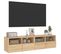 Meubles TV Muraux 2 Pièces - Banc Télé Chêne Sonoma 60x30x30cm Bois Ingénierie