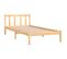 Lit Contemporain Simple - Cadre De Lit Bois De Pin Massif 90x190 Cm Simple