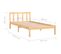 Lit Contemporain Simple - Cadre De Lit Bois De Pin Massif 90x190 Cm Simple