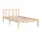 Lit Contemporain Simple - Cadre De Lit Bois De Pin Massif 90x200 Cm