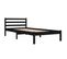 Lit Contemporain Simple - Cadre De Lit Bois De Pin Massif 90x200 Cm Noir