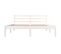 Lit Double - Lit Adulte Simple - Cadre De Lit Bois Massif De Pin 140x190 Cm Blanc