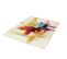 Tapis de salon moderne PIAZZA - Multicolore - 200x200 Cm