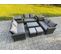 8pc Salon De Jardin En Rotin Ave 2 Table D'appoint 2 Petit Tabouret Canapé D'amour