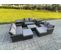 8 PC Salon De Jardin En Rotin Ave 2 Table D'appoint 2 Grand Tabouret Canapé D'amour