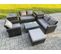 Salon De Jardin En Rotin 6 Places Ensemble Canapé-chaise De Jardin Gris Foncé