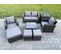 Salon De Jardin En Rotin Ave Table Basse Carrée Chaise Canapé 2 Places Table D'appoint