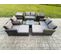 Salon De Jardin En Rotin 9 Pièces Ave 2 Grand Tabouret 2 Table D'appoint Gris Foncé