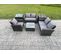 Salon De Jardin En Rotin Ave Table Basse Chaise 2 Table D'appoint Gris Foncé