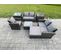 Salon De Jardin En Rotin Ave Table Basse Chaise 2 Table D'appoint Grand Tabouret