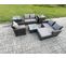 Salon De Jardin En Rotin Ave Table Basse Chaise 2 Table D'appoint Grand Tabouret