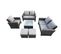 7 Places Salon De Jardin En Rotin Ave Table Basse Chaise 2 Petit Tabouret Gris Foncé