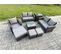 8 Places Salon De Jardin En Rotin Ave Table Basse Chaise Table D'appoint Gris Foncé