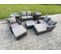 7 Places Salon De Jardin En Rotin Ave Table Basse Chaise 2 Table D'appoint Gris Foncé