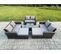 8 Places Salon De Jardin En Rotin Ave Table Basse 2 Grand Tabouret Gris Foncé