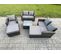 7 Places Salon De Jardin En Rotin Ave 2 Grand Tabouret Gris Foncé