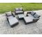 7 Places Salon De Jardin En Rotin Ave 2 Grand Tabouret Gris Foncé