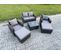 6 Places Salon De Jardin En Rotin Ave 2 Grand Tabouret Gris Foncé