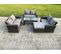 7 Places Salon De Jardin En Rotin Ave Table Basse Canapé Deux Places Grand Tabouret