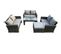 7 Places Salon De Jardin En Rotin Ave Table Basse Canapé Deux Places Grand Tabouret